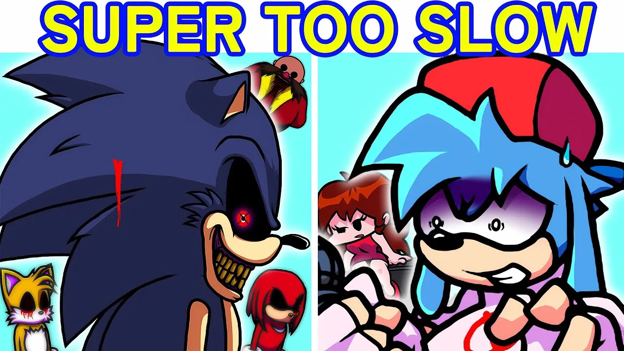 Friday Night Funkin’ Sonic.exe Super High Effort Too Slow Awemix